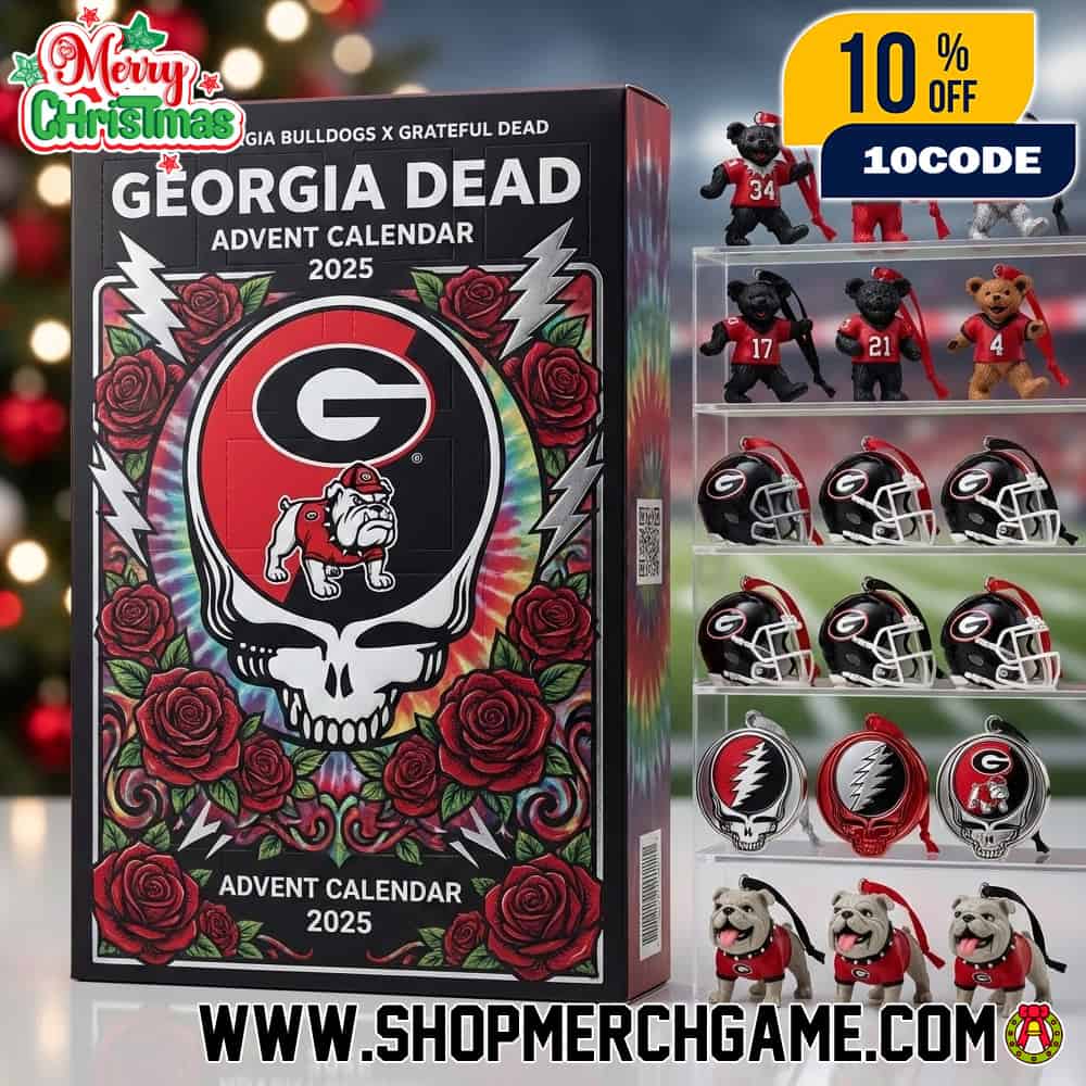 Georgia Bulldogs x Grateful Dead Advent Calendar 2025 Ornament Limited Edition Stealie Skull Rose 24 Days NCAA Football Christmas Countdown Holiday Decoration Georgia Bulldogs x Grateful Dead Advent Calendar 2025 Ornament Limited Edition Stealie Skull Rose 24 Days NCAA Football Christmas Countdown Holiday Decoration