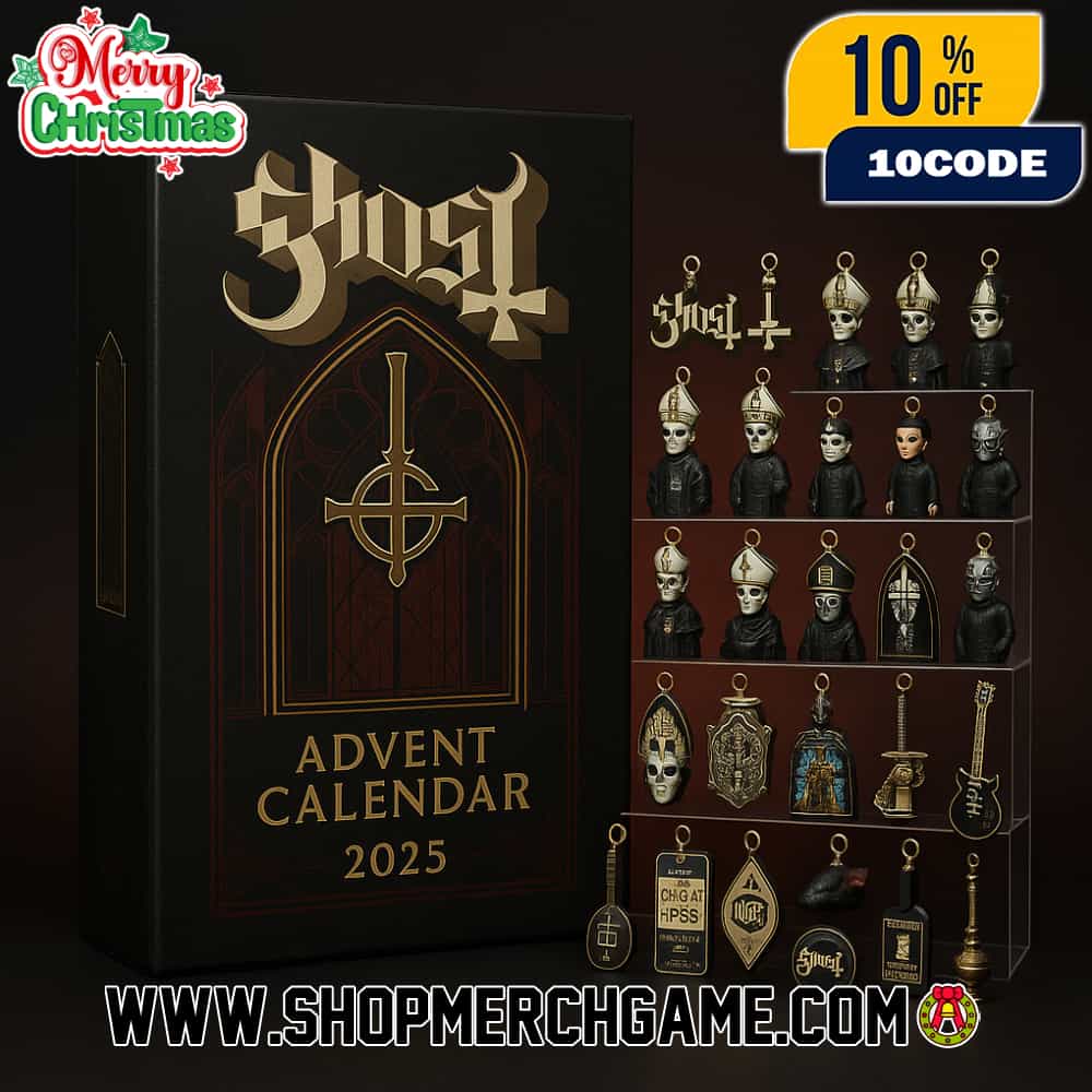 Ghost Band Advent Calendar 2025 With 24 Collectible Ornaments Papa Emeritus Nameless Ghouls Figurines Gothic Cathedral Cross Christmas Holiday Countdown Gift For Heavy Metal Fans Ghost Band Advent Calendar 2025 With 24 Collectible Ornaments Papa Emeritus Nameless Ghouls Figurines Gothic Cathedral Cross Christmas Holiday Countdown Gift For Heavy Metal Fans
