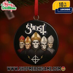 Ghost Band Christmas Ornament Five Papa Emeritus Characters Holiday Tree Decoration Swedish Metal Collectible Limited Edition Fan Gift