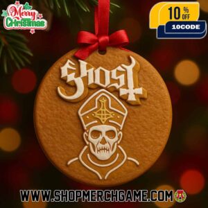 Ghost Band Ornament Papa Emeritus Skull Pope Gingerbread Cookie Design Heavy Metal Christmas Tree Decoration Collectible Gift For Swedish Rock Fans