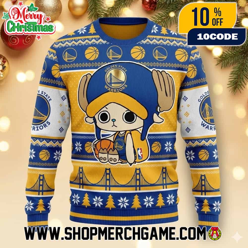 Golden State Warriors x One Piece Tony Tony Chopper Ugly Christmas