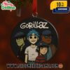 Gorillaz Gingerbread Cookie Style Christmas Ornament With Four Band Members Holly Berries Ceramic Round Tree Decoration Holiday Gift