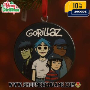 Gorillaz Band Christmas Ornament Four Members 2D Murdoc Noodle Russel Holiday Tree Decoration Virtual Band Collectible Gift