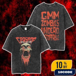 Graspop Metal Meeting 2026 Official Merchandise Artwork GMM Zombies Undead Unstoppable Merch Unisex Two Sided Washed T-Shirt