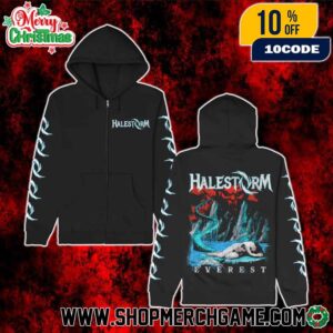Halestorm Rocks Distressed Everest Zip Up Unisex Hoodie