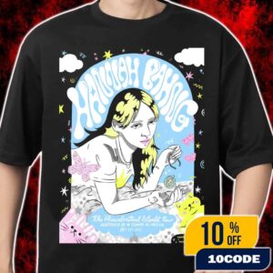 Hannah Bahng The Misunderstood World Tour Poster Auditorio BB Ciudad De Mexico November 28 2025 Psychedelic Pop Art Concert Event Limited Edition Print Merch Unisex T-Shirt