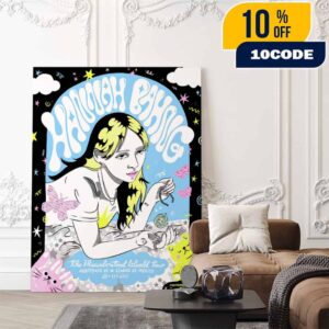 Hannah Bahng The Misunderstood World Tour Poster Auditorio BB Ciudad De Mexico November 28 2025 Psychedelic Pop Art Concert Event Limited Edition Print Poster Canvas