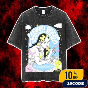 Hannah Bahng The Misunderstood World Tour Poster Auditorio BB Ciudad De Mexico November 28 2025 Psychedelic Pop Art Concert Event Limited Edition Print Washed Unisex T-Shirt