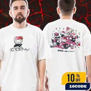 Hello Kitty And Friends x F1 Academy Sanrio Characters Artwork F1 Crew Las Vegas Grand Prix 2025 November 8-9 At The Venetian Las Vegas Unisex T-Shirt Merch
