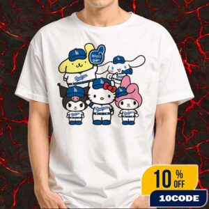 Hello Kitty x Los Angeles Dodgers Collab MLB World Series 2025 Champions Back-to-back Sanrio x Dodgers Unisex T-Shirt