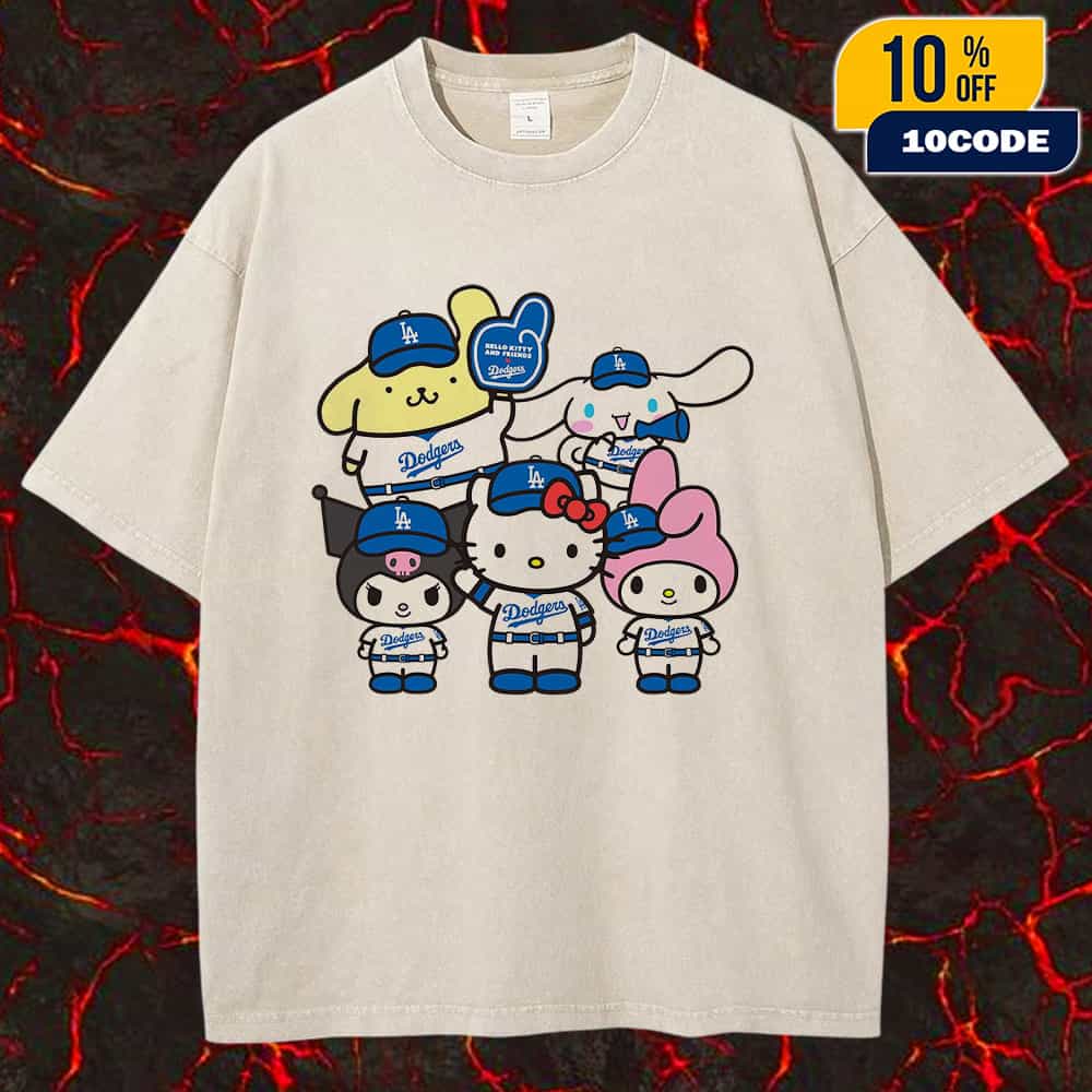 Hello Kitty x Los Angeles Dodgers Collab MLB World Series 2025 Champions Back-to-back Sanrio x Dodgers Washed T-Shirt Hello Kitty x Los Angeles Dodgers Collab MLB World Series 2025 Champions Back-to-back Sanrio x Dodgers Washed T-Shirt
