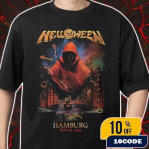 Helloween Band Pop-Up Merch Event Exclusive Limited Each City Edition 40 Years Anniversary Tour On November 1 2025 At Hamburg DE Merch Unisex T-Shirt