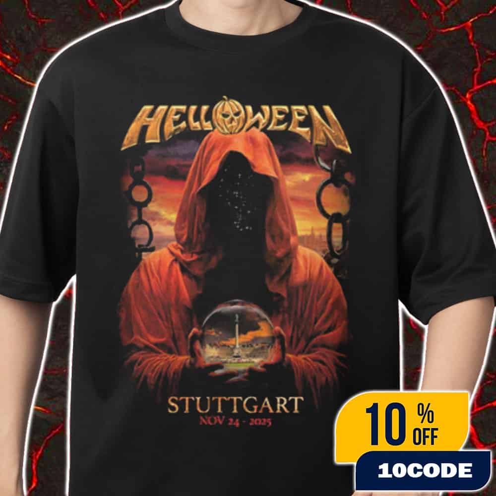 Helloween Band Pop-Up Merch Event Exclusive Limited Each City Edition 40 Years Anniversary Tour On November 22 2025 At Stuttgart Germany Merch Unisex T-Shirt Helloween Band Pop-Up Merch Event Exclusive Limited Each City Edition 40 Years Anniversary Tour On November 22 2025 At Stuttgart Germany Merch Unisex T-Shirt