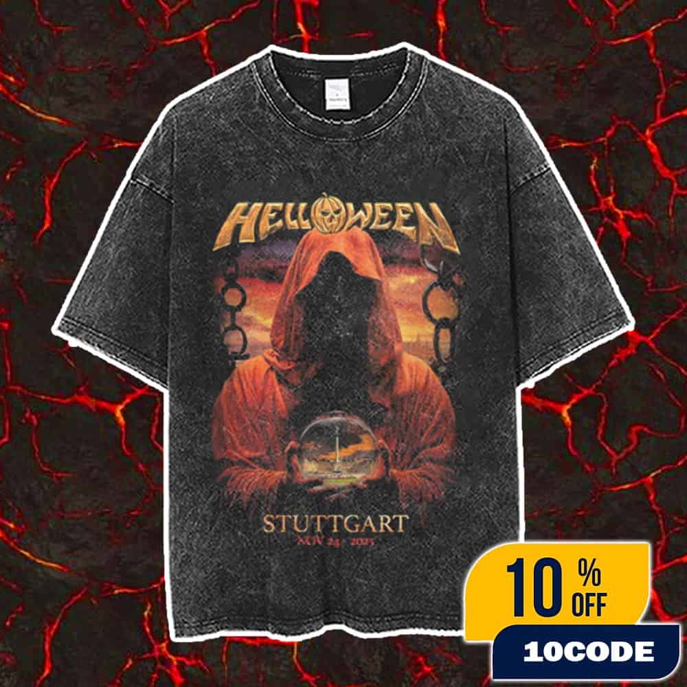 Helloween Band Pop-Up Merch Event Exclusive Limited Each City Edition 40 Years Anniversary Tour On November 22 2025 At Stuttgart Germany Vintage Washed Unisex T-Shirt Helloween Band Pop-Up Merch Event Exclusive Limited Each City Edition 40 Years Anniversary Tour On November 22 2025 At Stuttgart Germany Vintage Washed Unisex T-Shirt