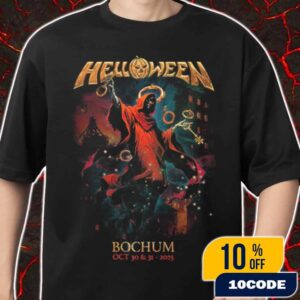 Helloween Band Pop-Up Merch Event Exclusive Limited Each City Edition 40 Years Anniversary Tour On October 30-31 2025 At Bochum DE Merch Unisex T-Shirt