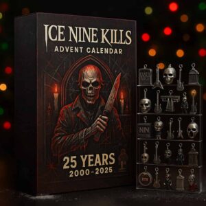 Ice Nine Kills Advent Calendar 25 Years 2000-2025 Ornament Set Band Logo Knife Horror Guitar Holiday Countdown Collectible Gift