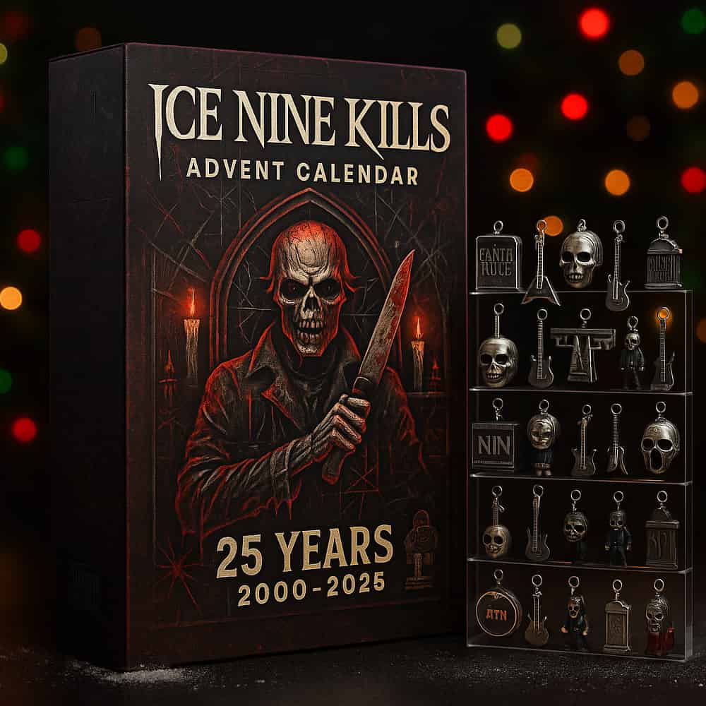 Ice Nine Kills Advent Calendar 25 Years 2000-2025 Ornament Set Band Logo Knife Horror Guitar Holiday Countdown Collectible Gift Ice Nine Kills Advent Calendar 25 Years 2000-2025 Ornament Set Band Logo Knife Horror Guitar Holiday Countdown Collectible Gift