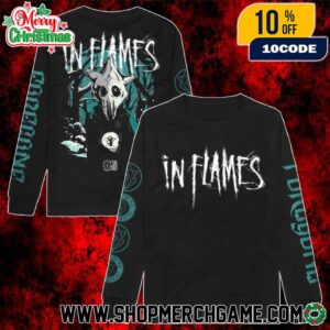 In Flames Foregone Nightmare Official Band Merch 2025 Metal Skull Artwork Merch Unisex Long Sleeve