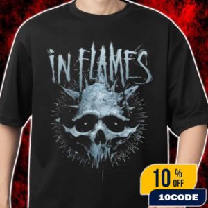 In Flames Frozen Jester Skull Official Band Merch 2025 Metal Skull Artwork Merch Unisex T-Shirt
