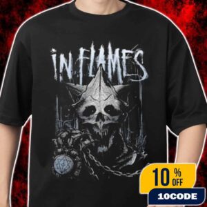 In Flames In Chains Official Band Merch 2025 Metal Skull Artwork Merch Unisex T-Shirt