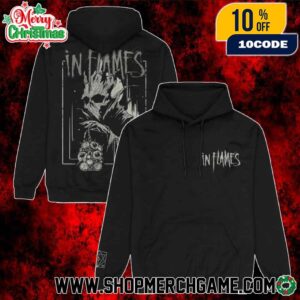 In Flames Rotten Time Official Band Merch 2025 Metal Skull Artwork Merch Unisex Hoodie