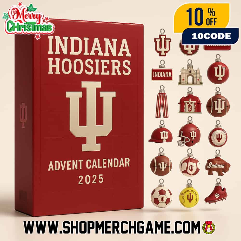 Indiana Hoosiers 2025 Advent Calendar 24 Day Holiday Countdown Collectible NCAA Basketball Ornament Set Gift University Indiana Hoosiers 2025 Advent Calendar 24 Day Holiday Countdown Collectible NCAA Basketball Ornament Set Gift University
