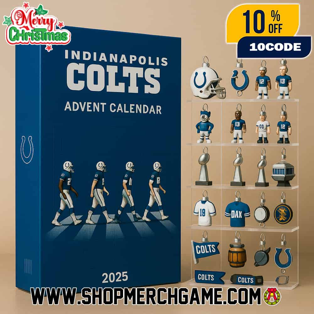 Indianapolis Colts Advent Calendar Ornament 2025 Collectible Mini Figurines Holiday Countdown Gift Set 24 Days Christmas Decorations NFL Memorabilia Indianapolis Colts Advent Calendar Ornament 2025 Collectible Mini Figurines Holiday Countdown Gift Set 24 Days Christmas Decorations NFL Memorabilia