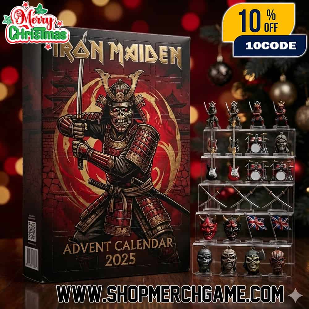 Iron Maiden Advent Calendar 2025 Ornament Collectible Samurai Eddie Christmas Countdown Limited Edition Band Gift Box Iron Maiden Advent Calendar 2025 Ornament Collectible Samurai Eddie Christmas Countdown Limited Edition Band Gift Box