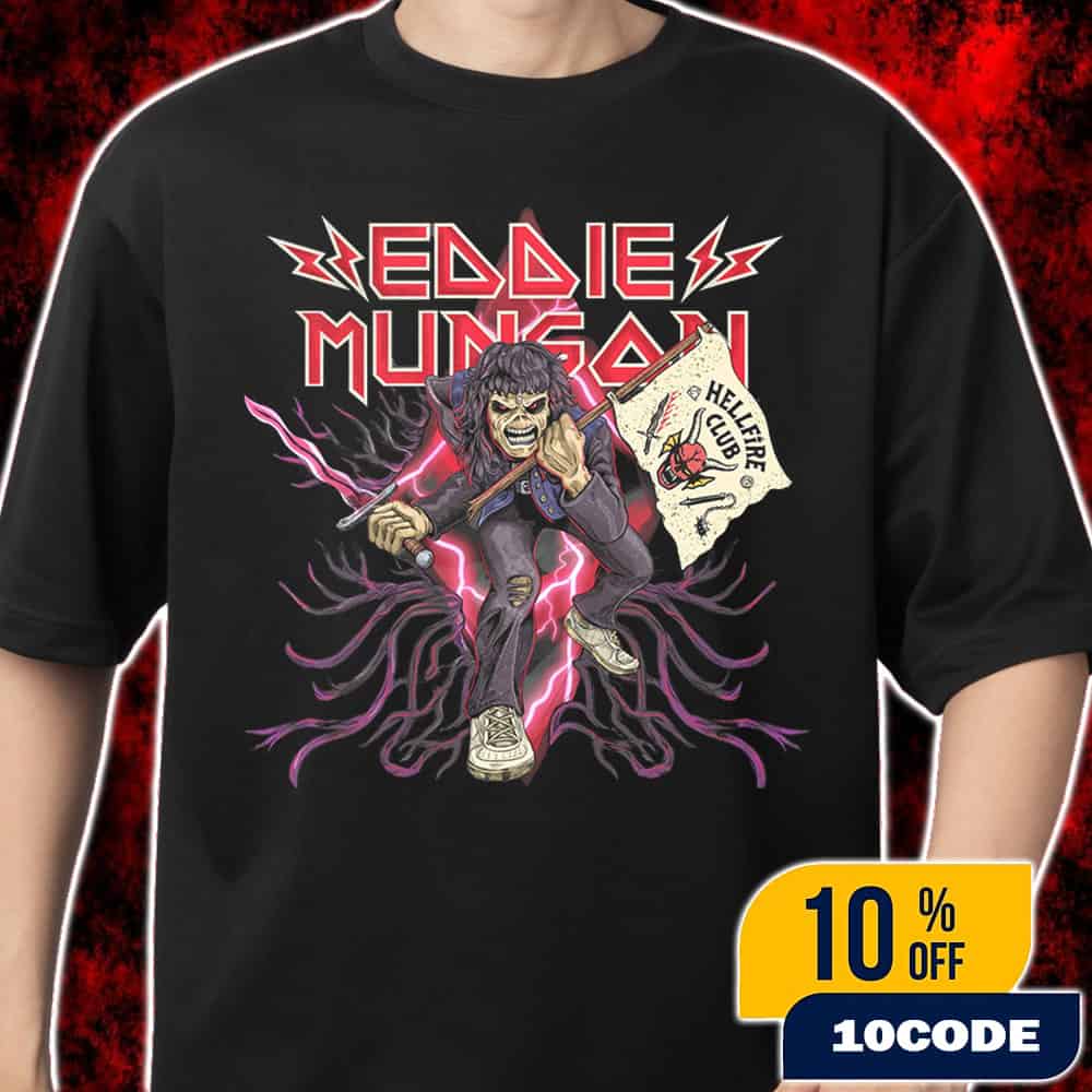 Iron Maiden Eddie The Head x Stranger Things Season 5 Eddie Munson Hellfire Club Artwork By Travis Knight 2025 Merch Unisex T-Shirt Iron Maiden Eddie The Head x Stranger Things Season 5 Eddie Munson Hellfire Club Artwork By Travis Knight 2025 Merch Unisex T-Shirt