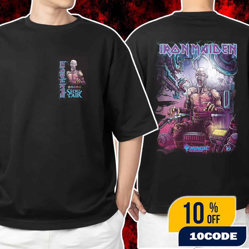 Iron Maiden x Magic The Gathering Magic Minocrank Eddie Killer Artwork Unisex T-Shirt Merchandise Iron Maiden x Magic The Gathering Magic Minocrank Eddie Killer Artwork Unisex T-Shirt Merchandise