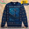 Iron Maiden x Magic The Gathering Eddie Killer Artwork Ugly Christmas Sweater Knitted Holiday Pullover