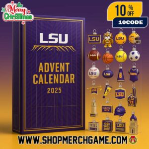 LSU Tigers Advent Calendar 2025 With 24 Ornaments College Football Christmas Countdown Calendar Holiday Decorations Purple And Gold Sports Memorabilia Gift Set For Fans Alumni Students