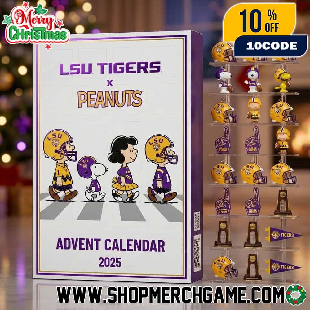 LSU Tigers x Peanuts Advent Calendar 2025 Ornament Collectible Abbey Road Snoopy Charlie Brown Christmas Countdown Limited Edition Football Gift Box National Champions Holiday Decoration LSU Tigers x Peanuts Advent Calendar 2025 Ornament Collectible Abbey Road Snoopy Charlie Brown Christmas Countdown Limited Edition Football Gift Box National Champions Holiday Decoration