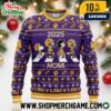 Washington Huskies 2025 Ugly Christmas Sweater Snoopy x UW Football Abbey Road Parody Purple And Gold Knit Holiday Pullover With Snowflakes