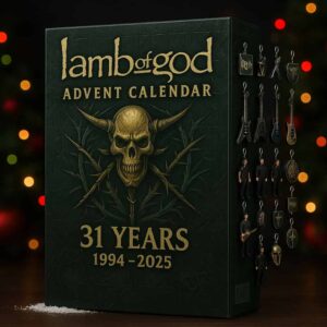 Lamb Of God Advent Calendar 31 Years 1994-2025 Ornament Set Band Logo Skull Guitar Holiday Countdown Metal Collectible Gift