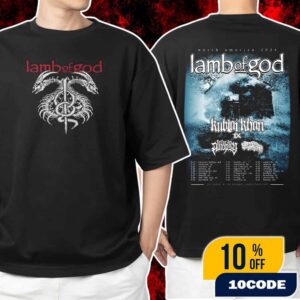 Lamb Of God North America Tour 2026 x Kublai Khan TX x Fit For An Autopsy x Sanguisugabogg Poster Tour Dates Unisex T-Shirt Merchandise