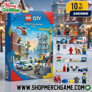 Lego City Advent Calendar 2025 Christmas Holiday Countdown Playset With 24 Surprise Gifts Featuring Police Firefighter Construction Worker Minifigures And Collectible Vehicle Ornaments