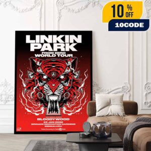 Linkin Park From Zero World Tour With Special Guests Bloodywood On 23 January 2026 At Brigade Innovation Gardens Bengaluru Poster Event Artwork Poster Canvas Home Decor
