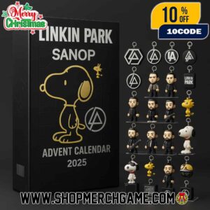 Linkin Park x Peanuts Snoopy Advent Calendar 2025 Ornament Collection 24 Days Christmas Countdown Band Collectible Holiday Decor