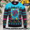 Stranger Things Season 5 2025 x KFC Ugly Christmas Sweater 2025 With Demogorgon Lights Chicken Drumstick Waffles Holiday Knit Pullover