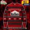 Gingerbread Man Holiday Knit Sweater Marlboro Logo Red Fair Isle Pattern Festive Ugly Christmas Pullover Gingerbread Man Holiday Knit Sweater Marlboro Logo Red Fair Isle Pattern Festive Ugly Christmas Pullover