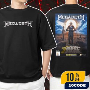 Megadeth This Was Our Life Tour 2026 With Tour Dates Poster Artwork Unisex T-Shirt Merchandise
