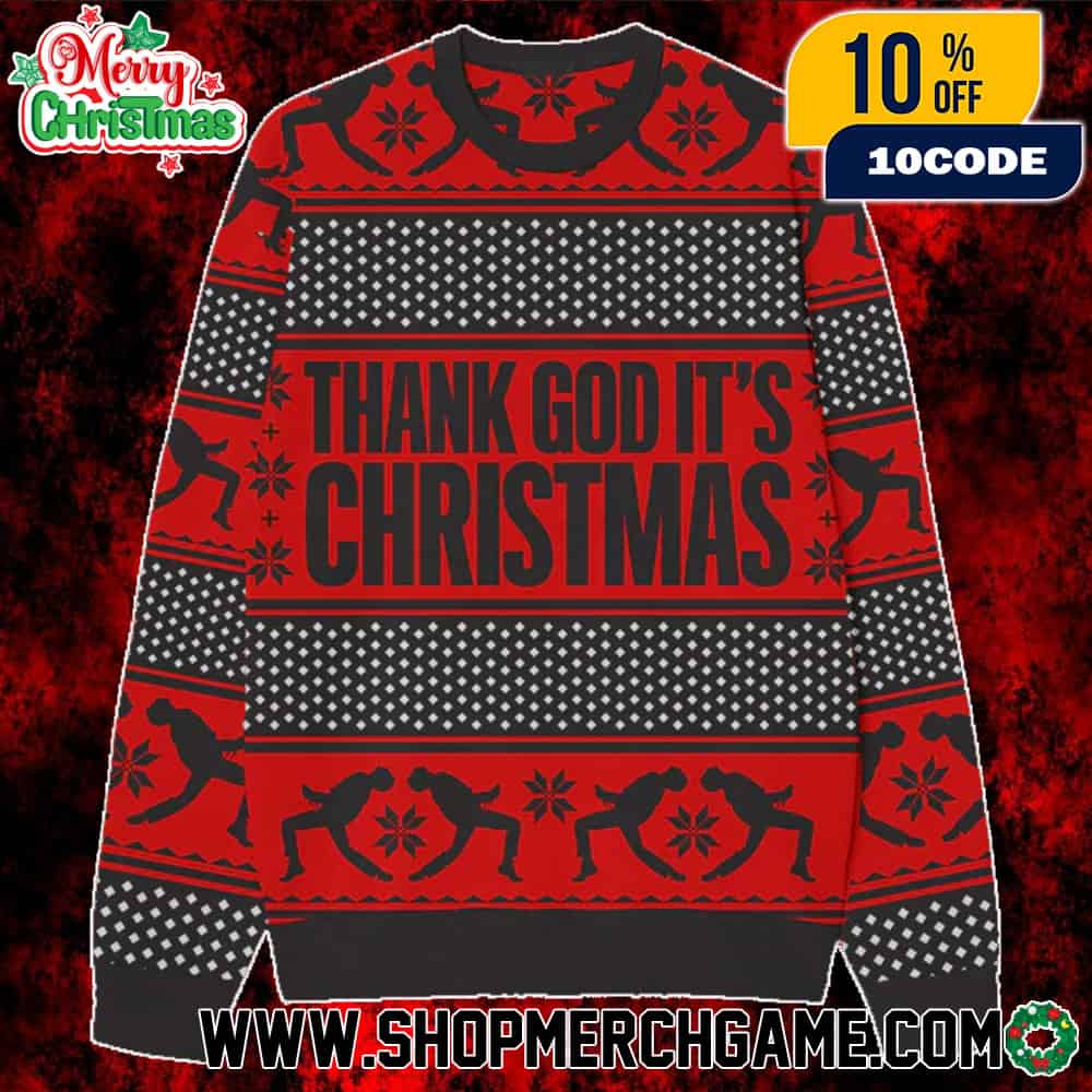 Mercury Phoenix Trust Thank God It’s Christmas Jumper Red Black Knitted Ugly Sweater Queen Holiday Pullover Freddie Mercury Charity Official Acrylic Festive Gift Mercury Phoenix Trust Thank God It’s Christmas Jumper Red Black Knitted Ugly Sweater Queen Holiday Pullover Freddie Mercury Charity Official Acrylic Festive Gift