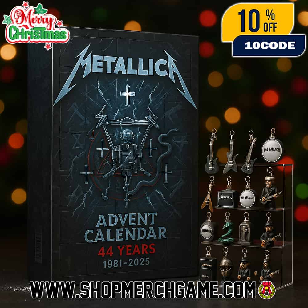 Metallica 44 Years Anniversary Holiday Ornament Advent Calendar 1981-2025 Featuring Guitar Drum Amplifier Figurines Snake Skull Thrash Metal Countdown Gift Set Metallica 44 Years Anniversary Holiday Ornament Advent Calendar 1981-2025 Featuring Guitar Drum Amplifier Figurines Snake Skull Thrash Metal Countdown Gift Set