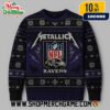 Metallica M72 Melbourne 2025 Tour Ugly Christmas Sweater Knitted Holiday Jumper Snowflake Gold Logo Unisex Casual Festive Apparel Gift Sweater Shirt