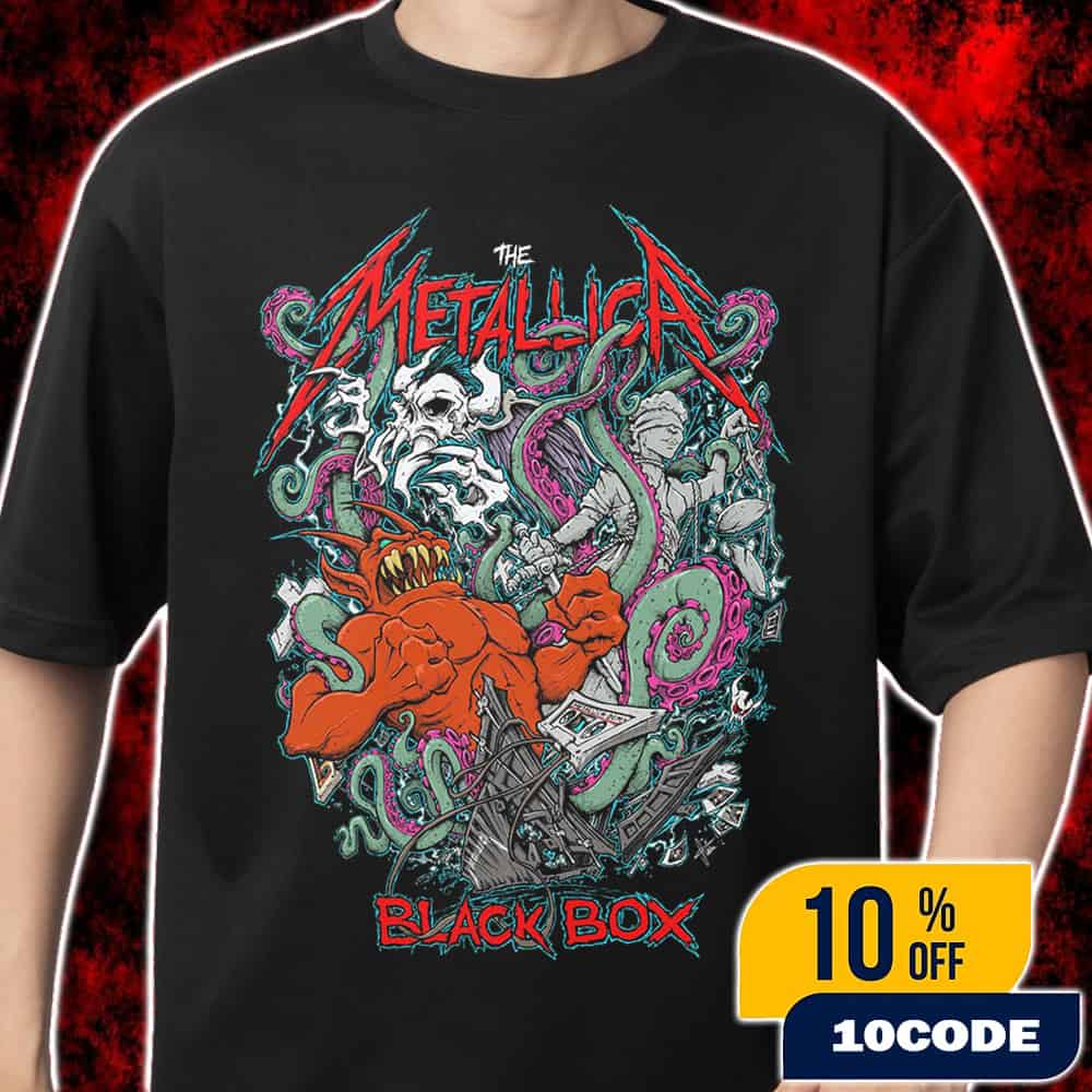 Metallica Black Box Eruption Screen Printed Poster Limited Edition By Tony Squindo Fifth Member Exclusive Numbered Collectible 2025 Merch Unisex T-Shirt Metallica Black Box Eruption Screen Printed Poster Limited Edition By Tony Squindo Fifth Member Exclusive Numbered Collectible 2025 Merch Unisex T-Shirt