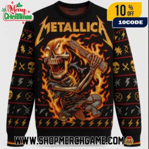 Metallica Christmas Gift Collection Can’t Hear Ya Talk 2×4 Load Album Best For Fans Ugly Sweater