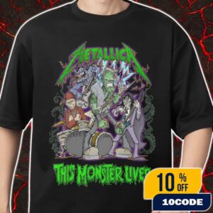 Metallica Happy Halloween 2025 This Monster Lives Artwork Poster Band Broken Out Of Squindo’s Lab Metalli-Monsters Merch Unisex T-Shirt
