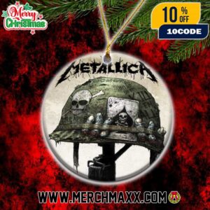 Metallica Harvester Of Sorrow Christmas Ornament Ceramic Circle Decoration Heavy Metal Holiday Decor