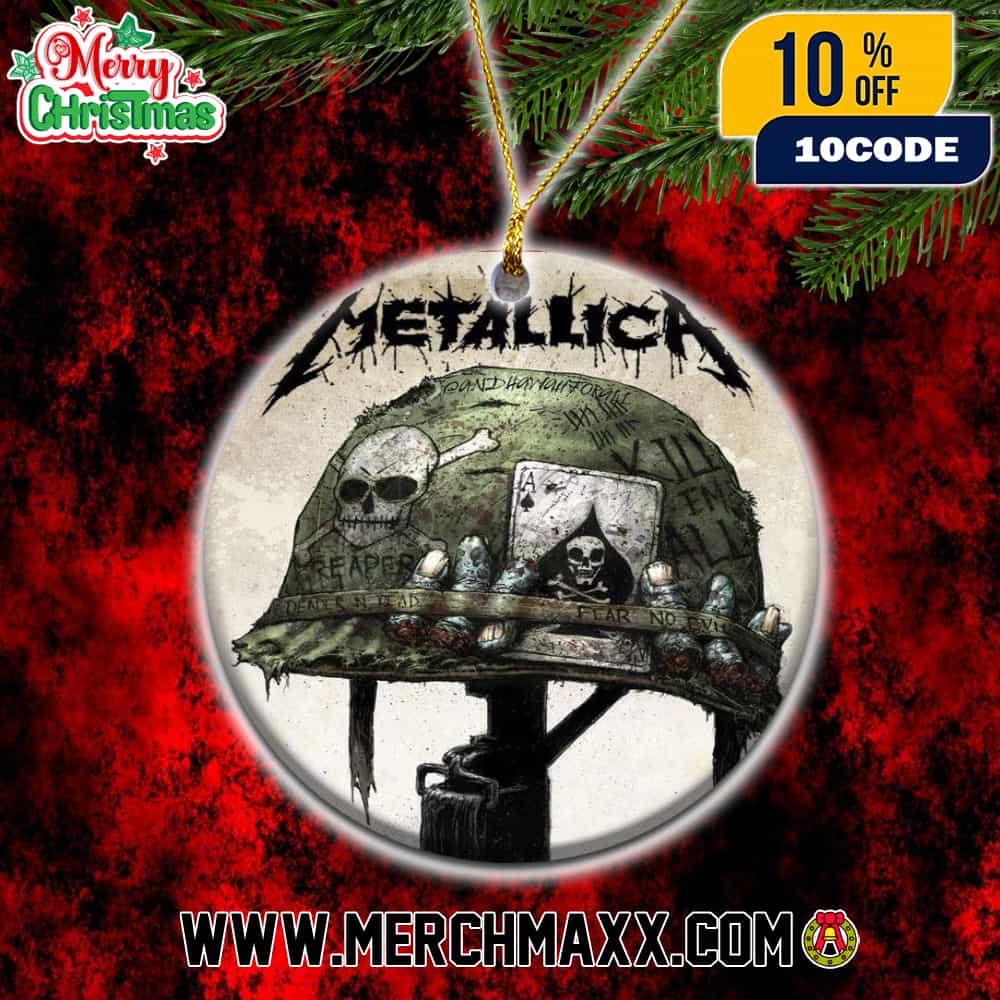 Metallica Harvester Of Sorrow Christmas Ornament Ceramic Circle Decoration Heavy Metal Holiday Decor Metallica Harvester Of Sorrow Christmas Ornament Ceramic Circle Decoration Heavy Metal Holiday Decor